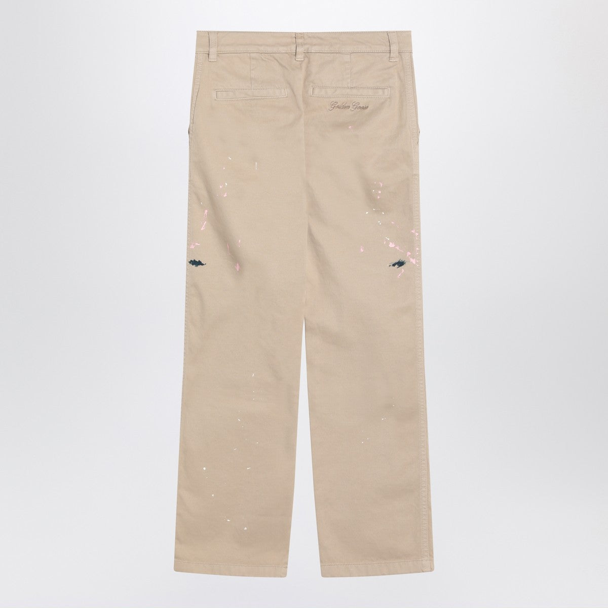 Golden Goose Beige trousers with splatter details Golden Goose