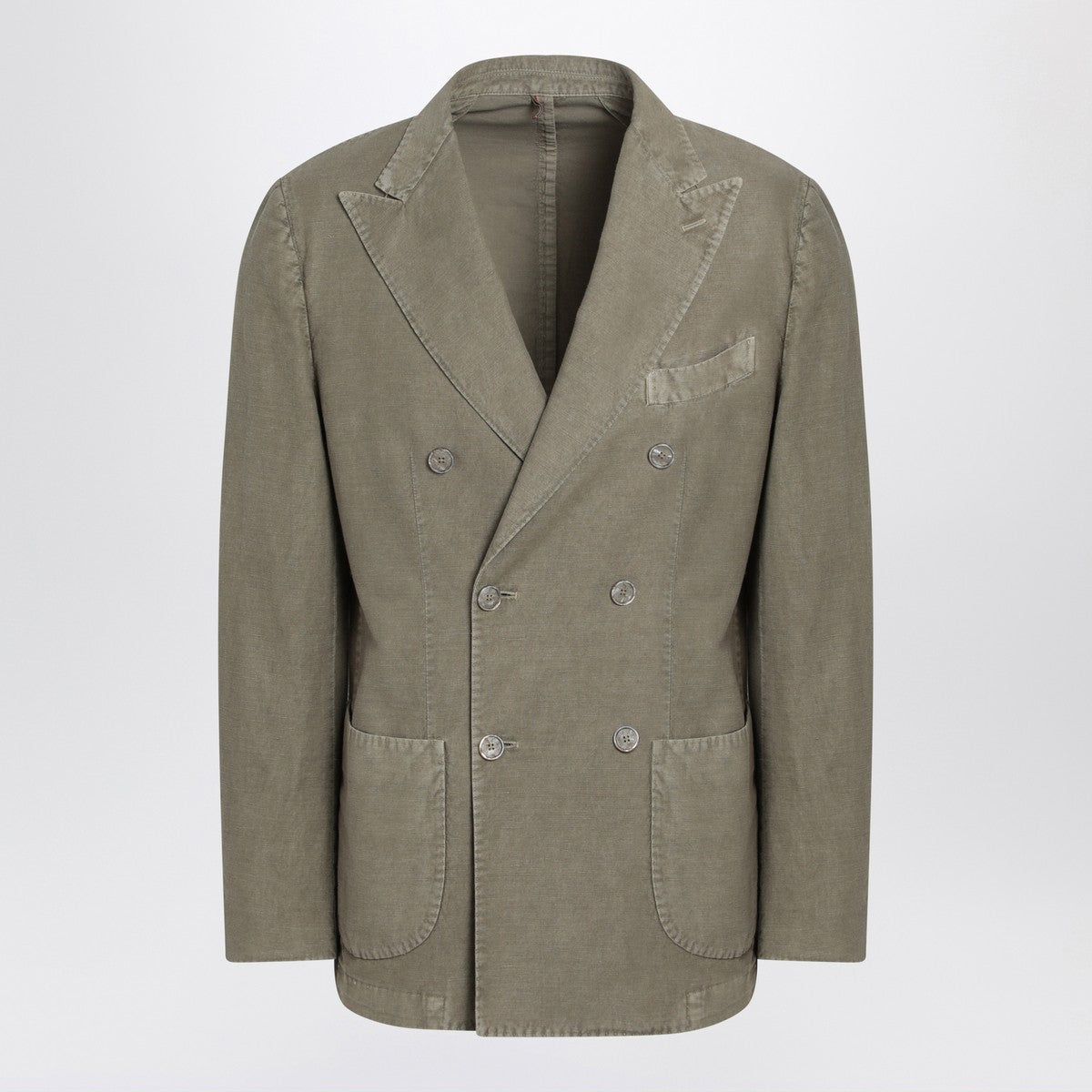 Santaniello Double-breasted sage green jacket Santaniello