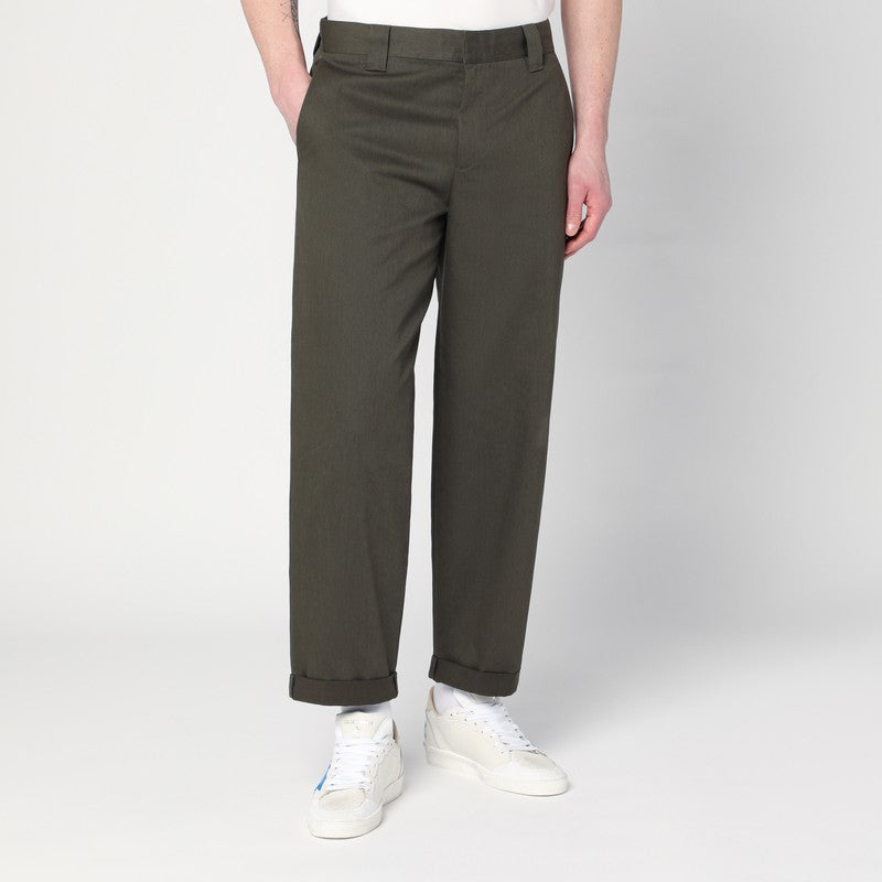 Golden Goose Dark green cotton-blend trousers Golden Goose