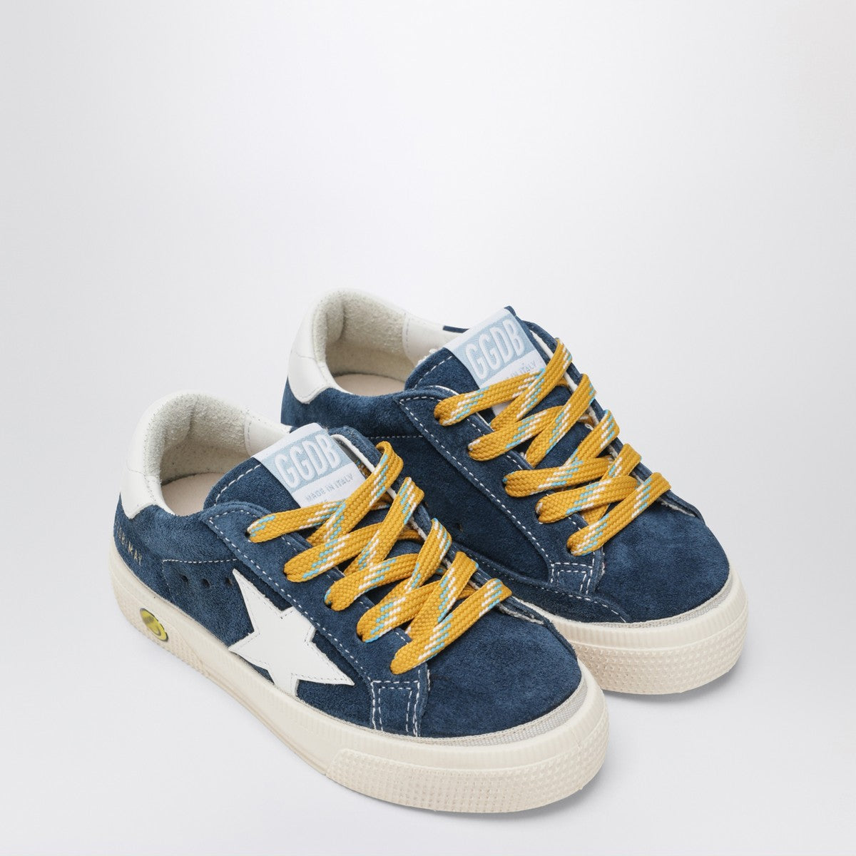 Golden Goose Low-top May sneakers in blue suede and white leather Golden Goose