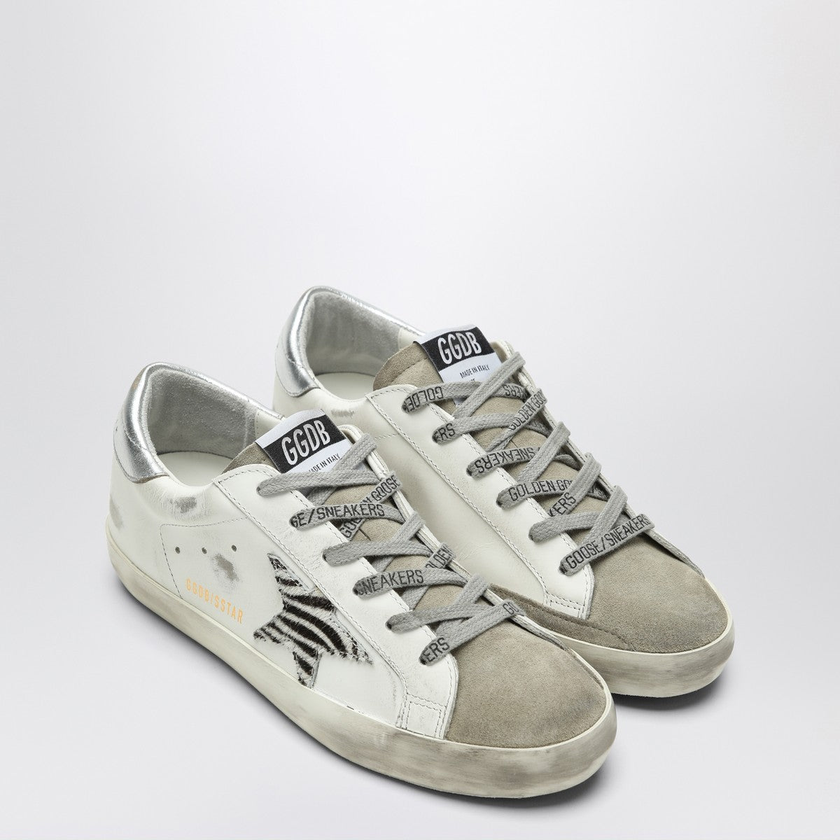 Golden Goose Super-Star sneakers with zebra pony hair star Golden Goose