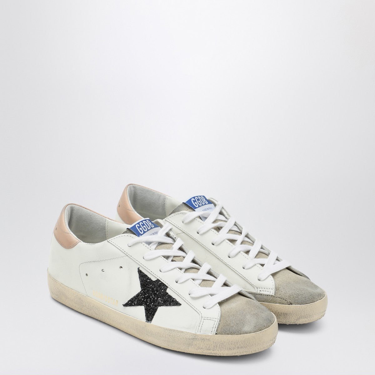 Golden Goose Sneaker Super-Star white/pink/black with glitter Golden Goose