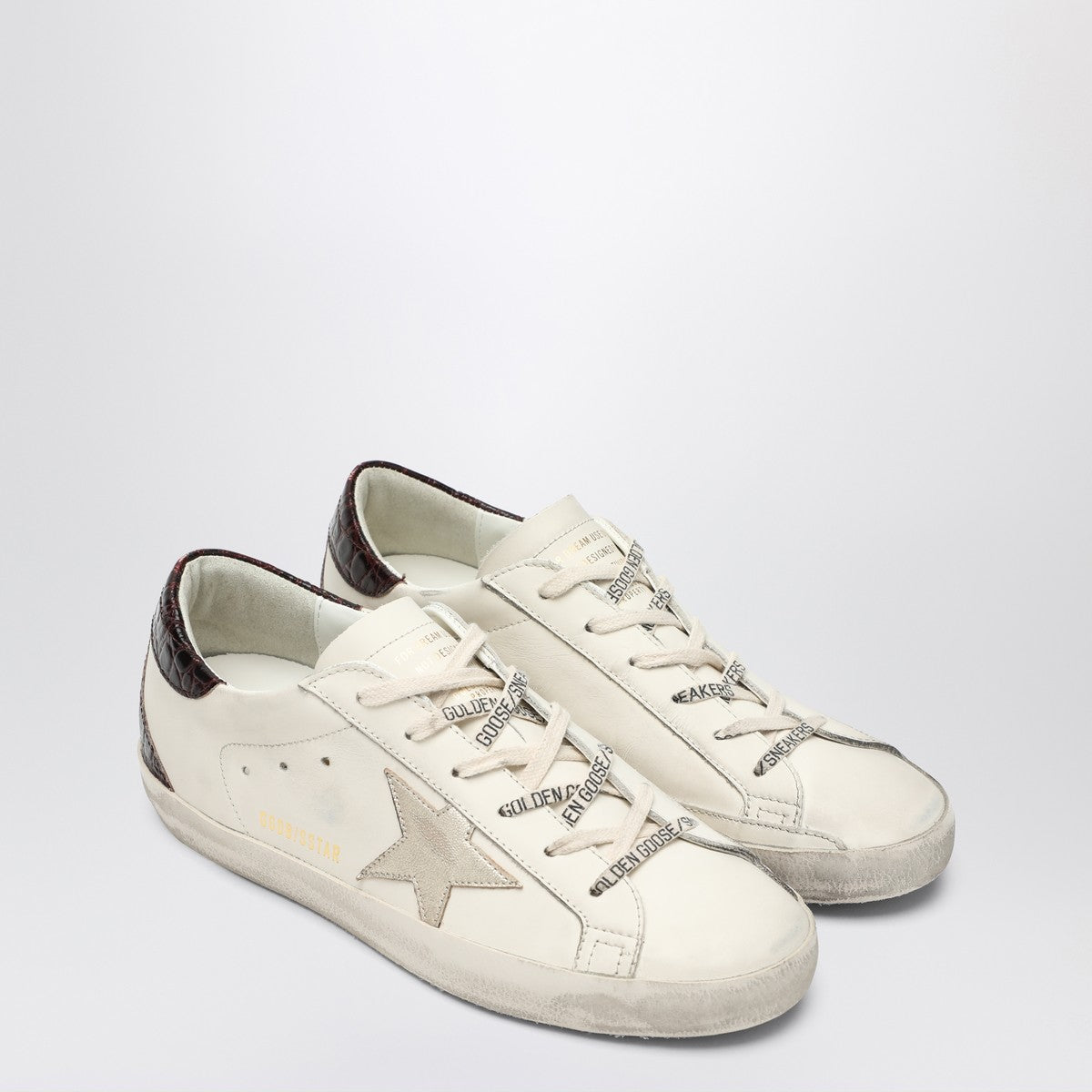 Golden Goose Sneaker Super Star white/platinum/burgundy Golden Goose