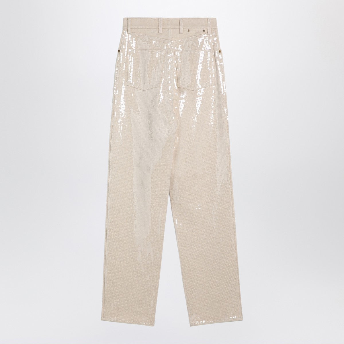 Golden Goose Trousers with transparent sequins écru Golden Goose