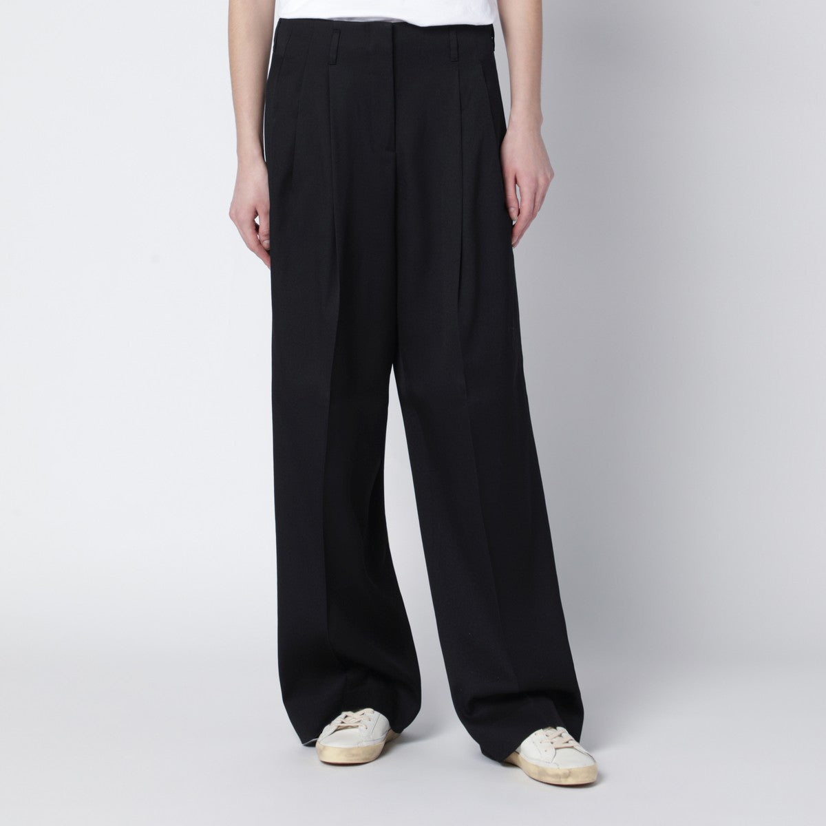 Golden Goose Wide black wool trousers Golden Goose
