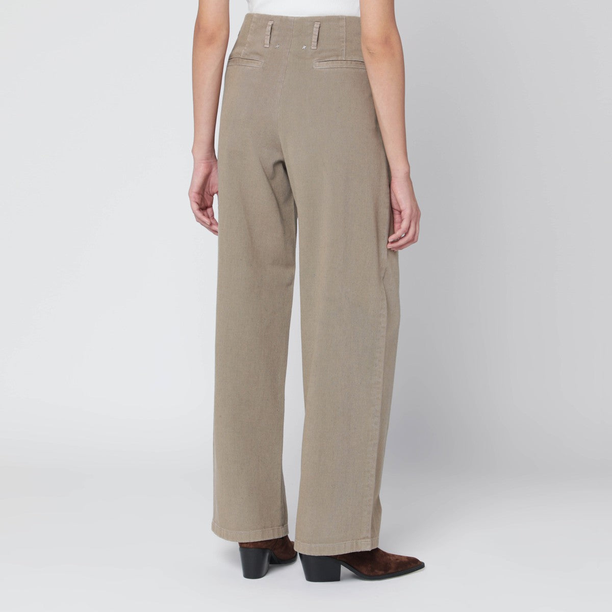 Golden Goose Wide khaki green trousers Golden Goose