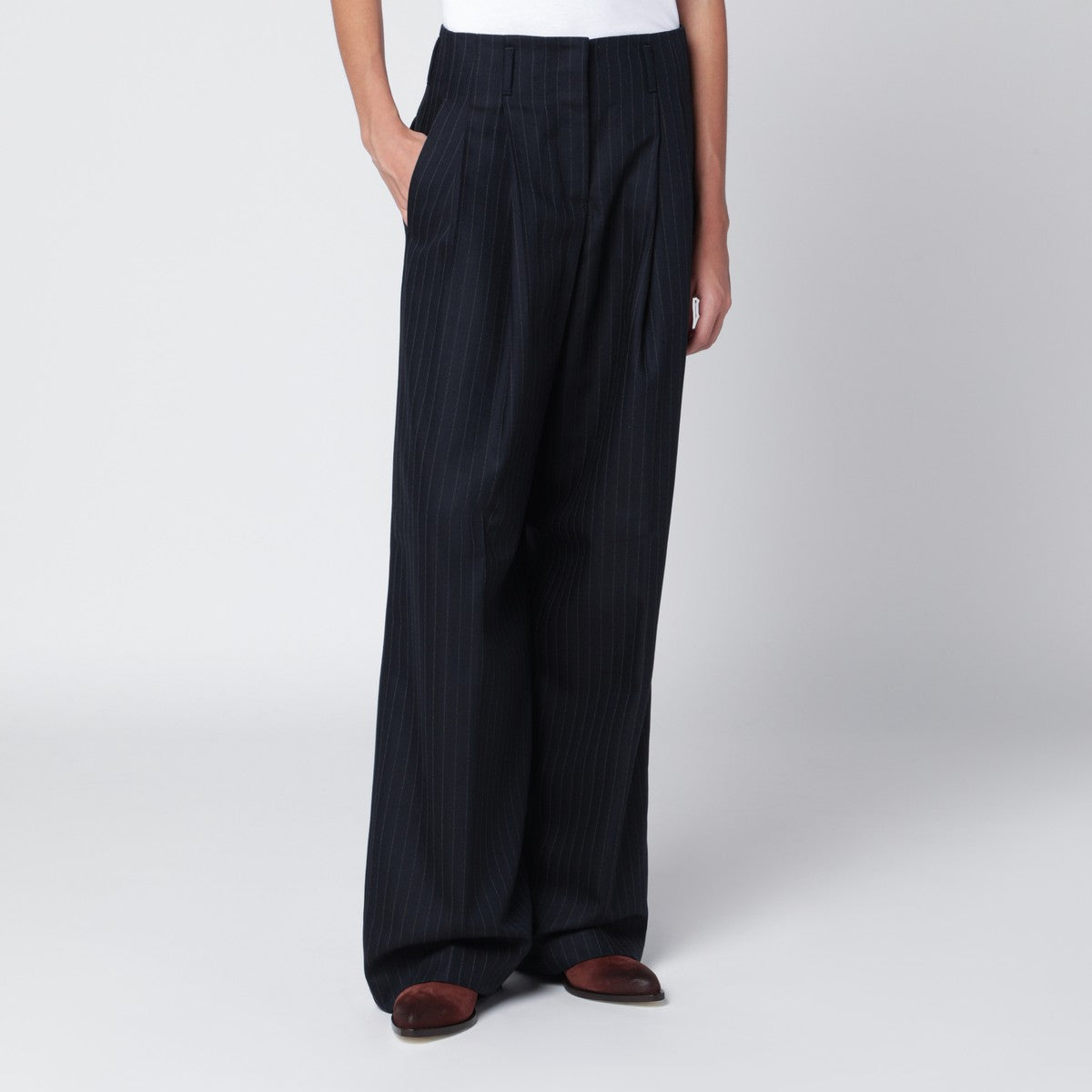 Golden Goose Navy blue pinstripe trousers Golden Goose