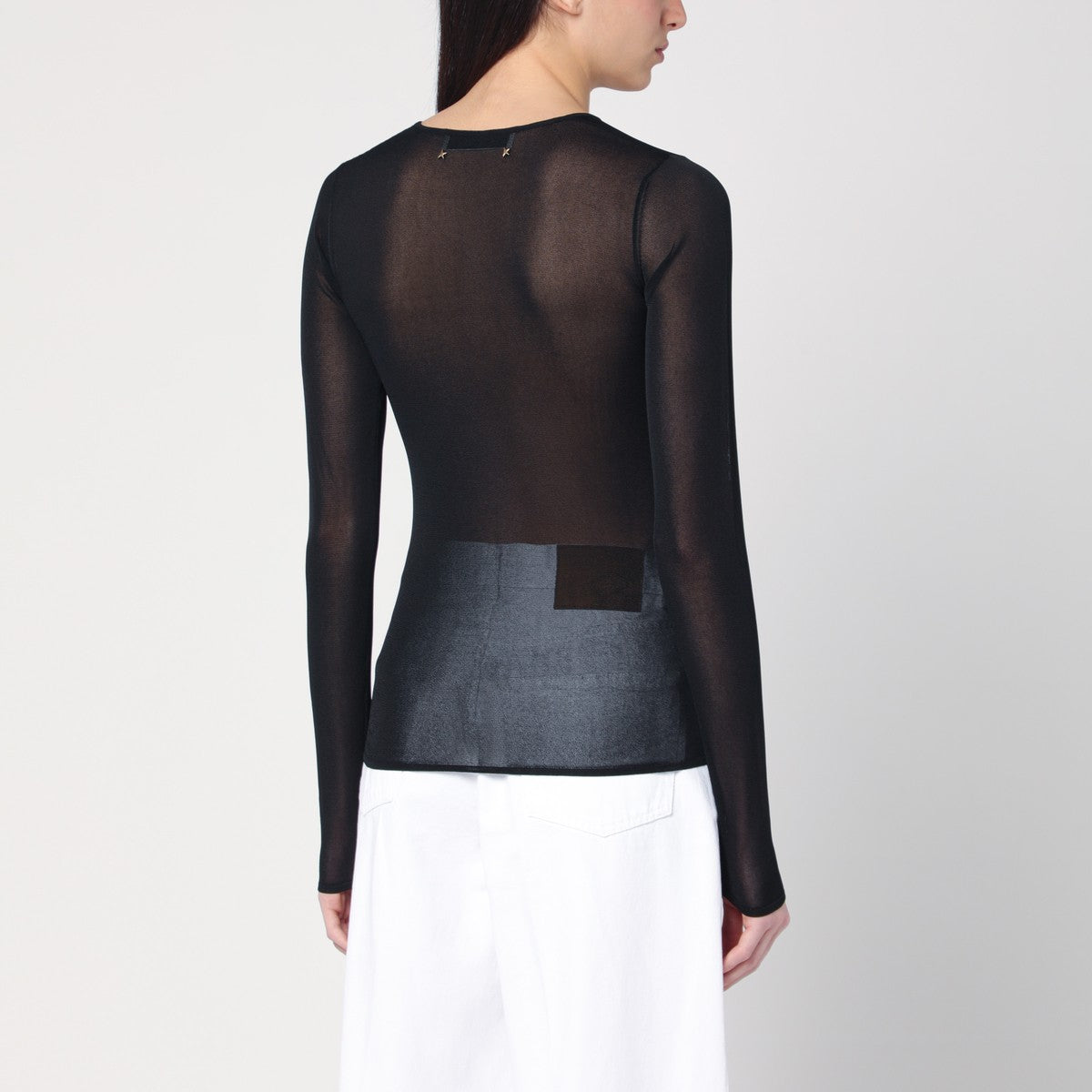 Golden Goose Black semi-transparent sweater Golden Goose