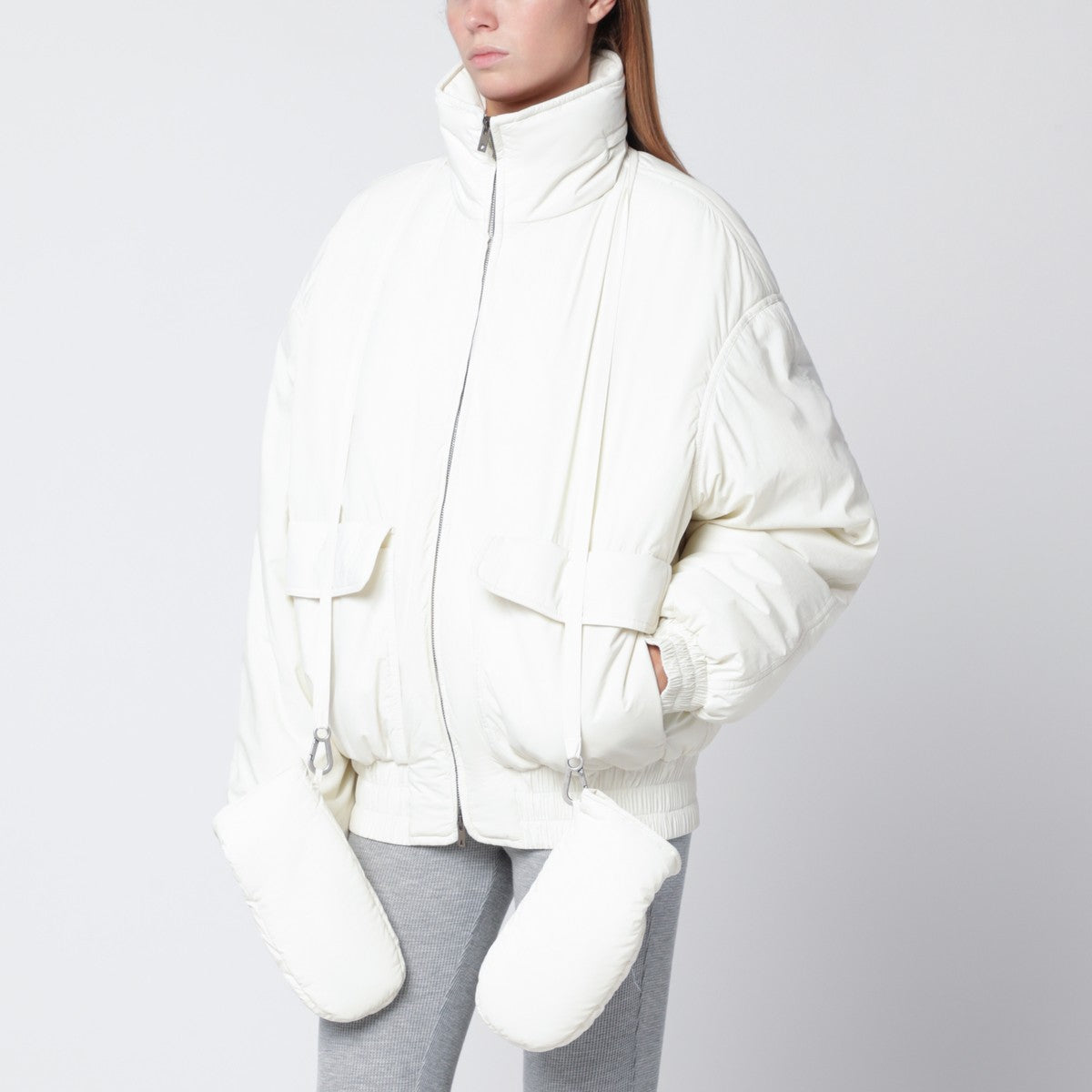 Golden Goose White nylon zip jacket Golden Goose