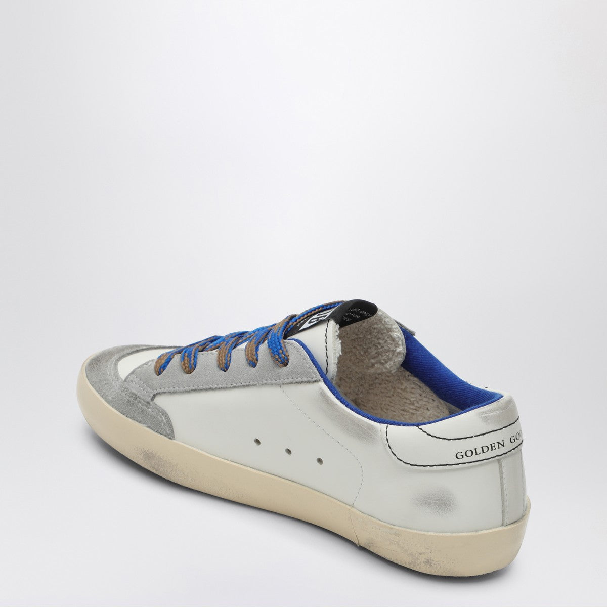 Golden Goose Super-Star sneaker in blue leather and ice suede Golden Goose