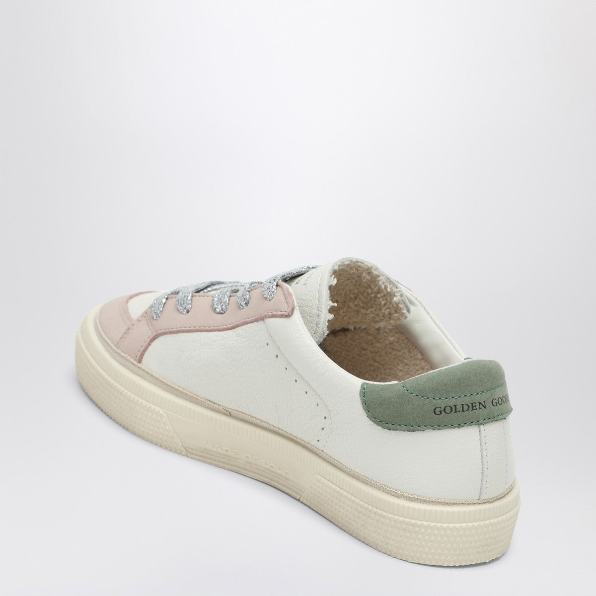 Golden Goose Low-top sneaker May white/pink/olive green Golden Goose