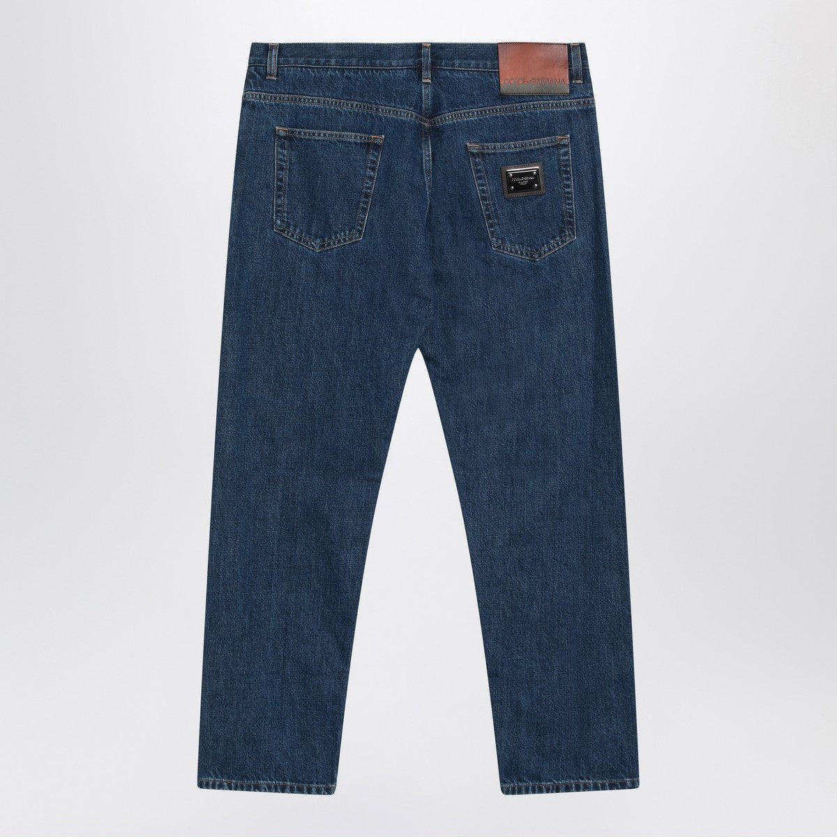 Dolce & Gabbana Dolce&Gabbana Blue denim jeans with logo tag Dolce & Gabbana
