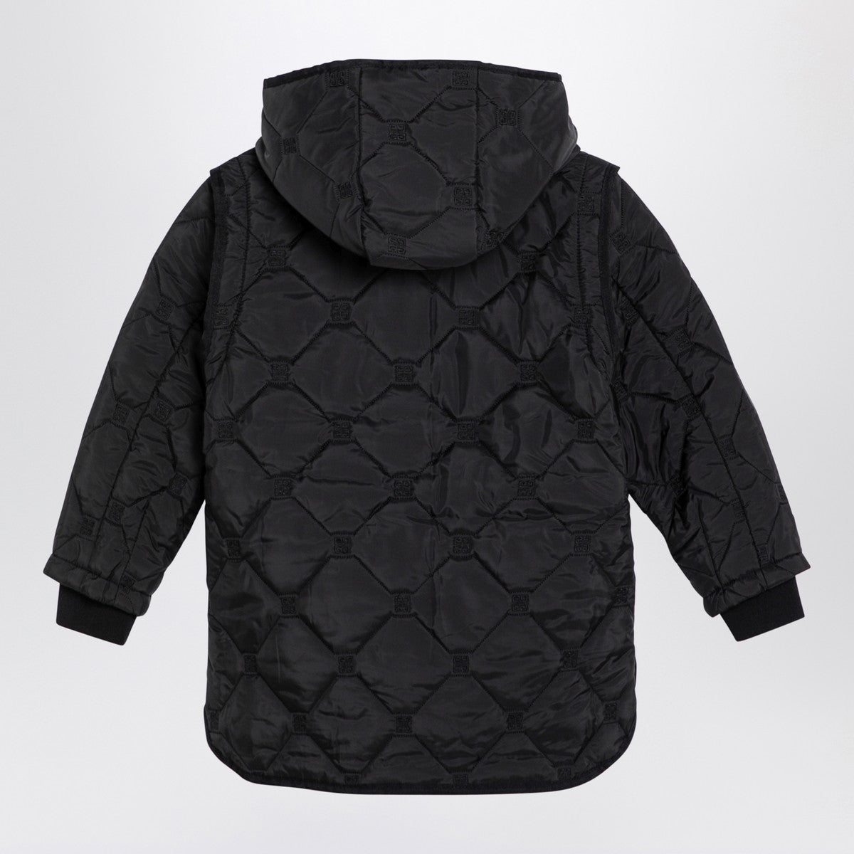 Givenchy Black quilted parka with removable sleeves Givenchy