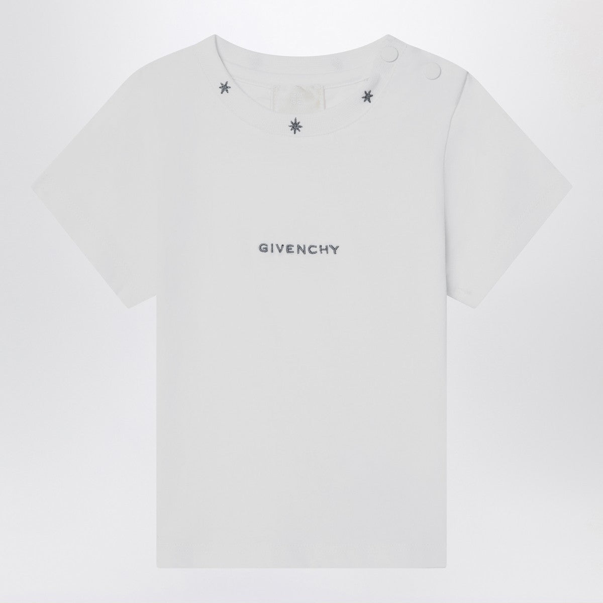 Givenchy White cotton T-shirt with embroidered logo Givenchy
