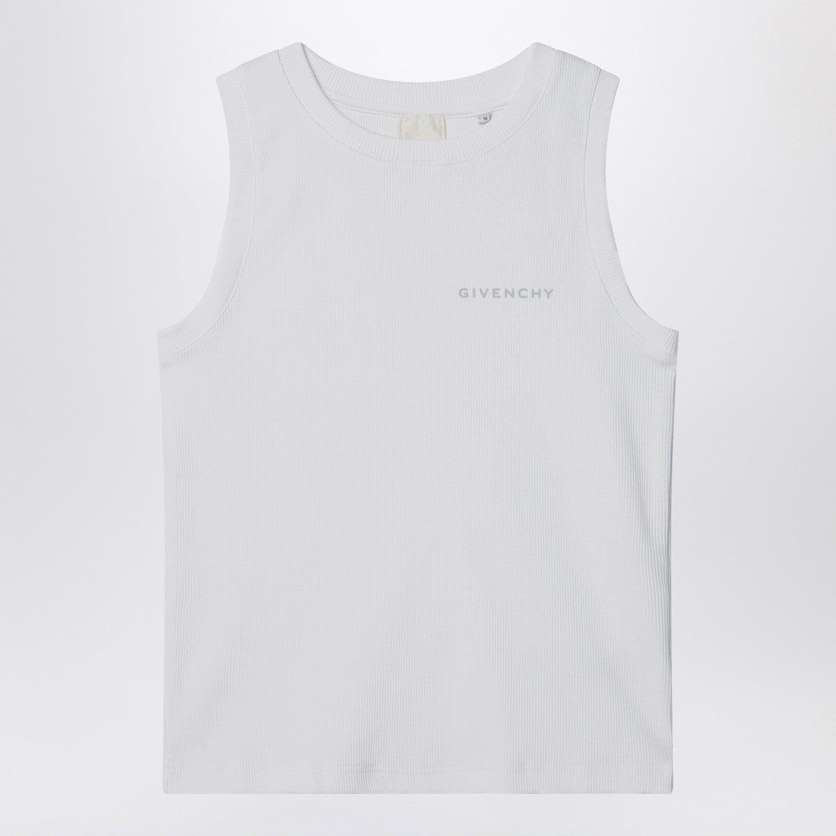 Givenchy White ribbed tank top with logo Givenchy