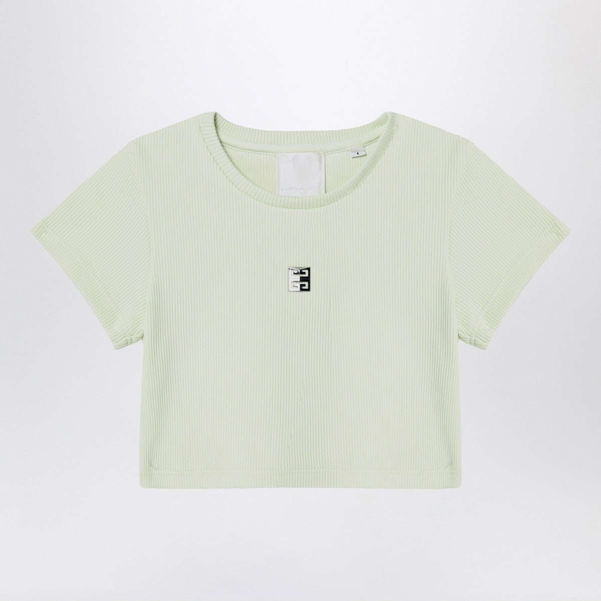 Givenchy Light green ribbed cropped T-shirt Givenchy