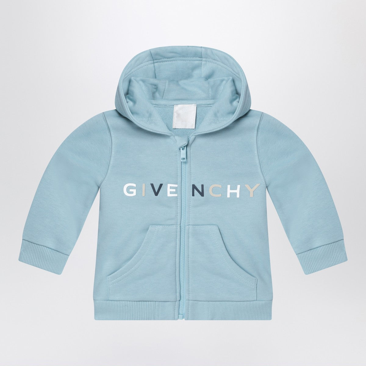 Givenchy Light blue zip hoodie with logo Givenchy