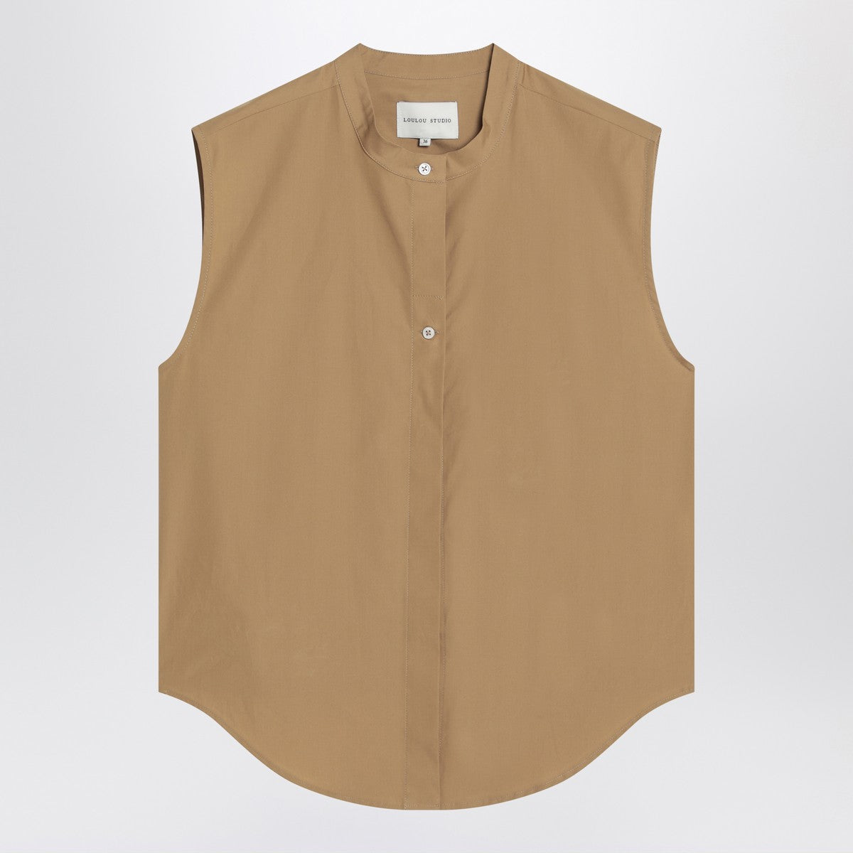 LouLou De Saison Sleeveless shirt in sand colour LouLou De Saison
