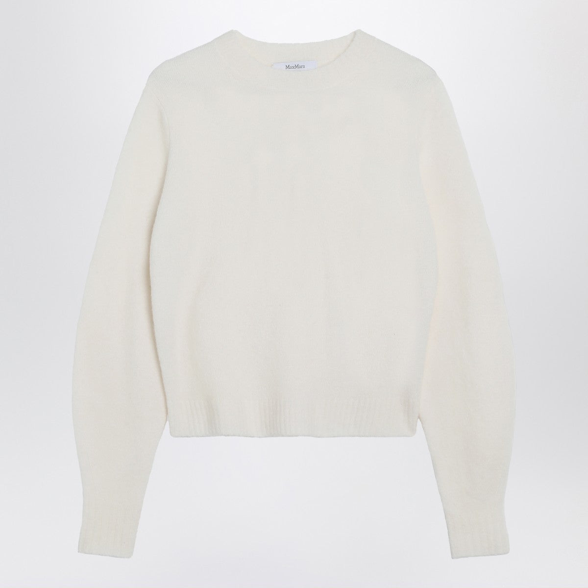 Max Mara Ivory sweater in stretch cashmere knit Max Mara