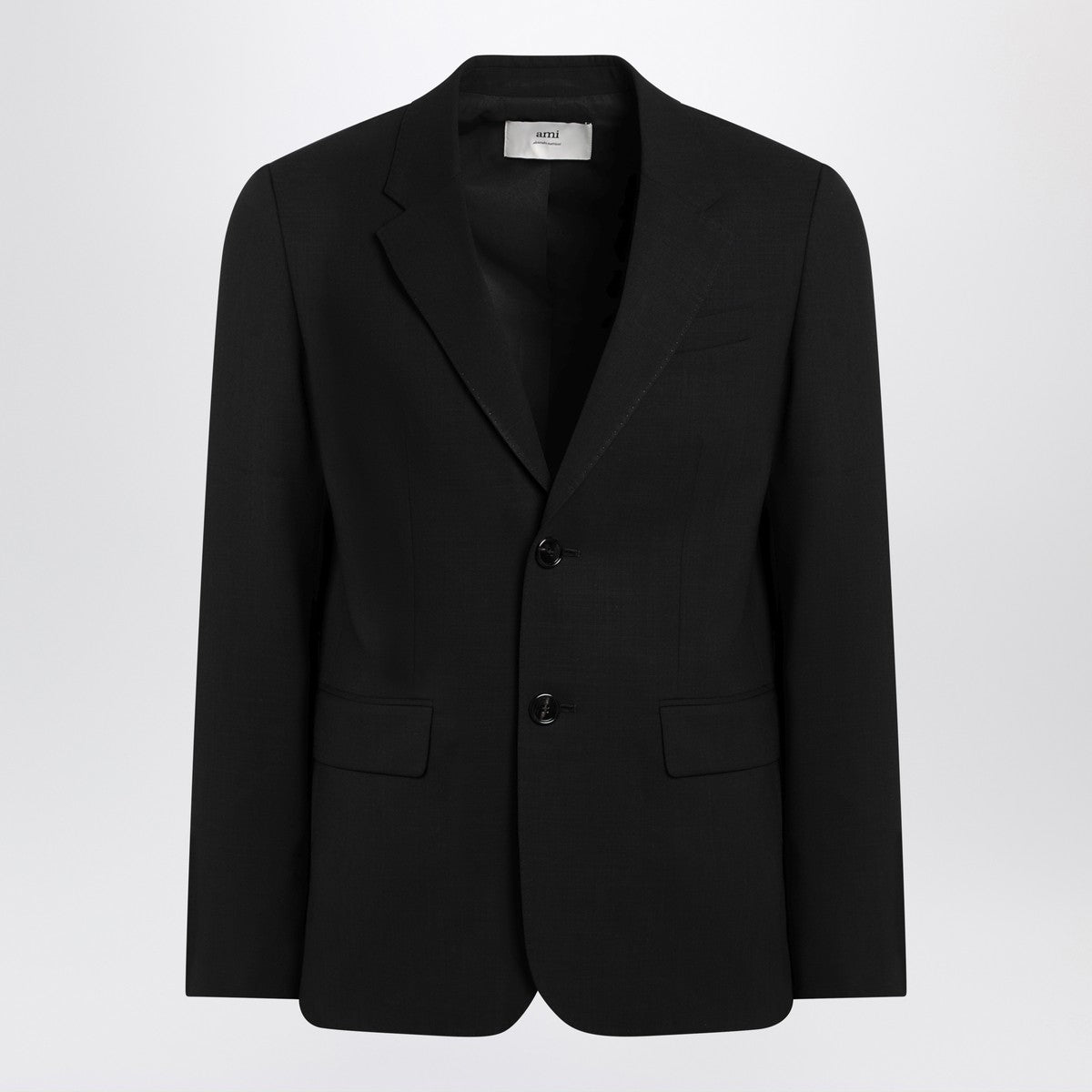 Ami Paris Single-Breasted Jacket Black Wool Ami Paris