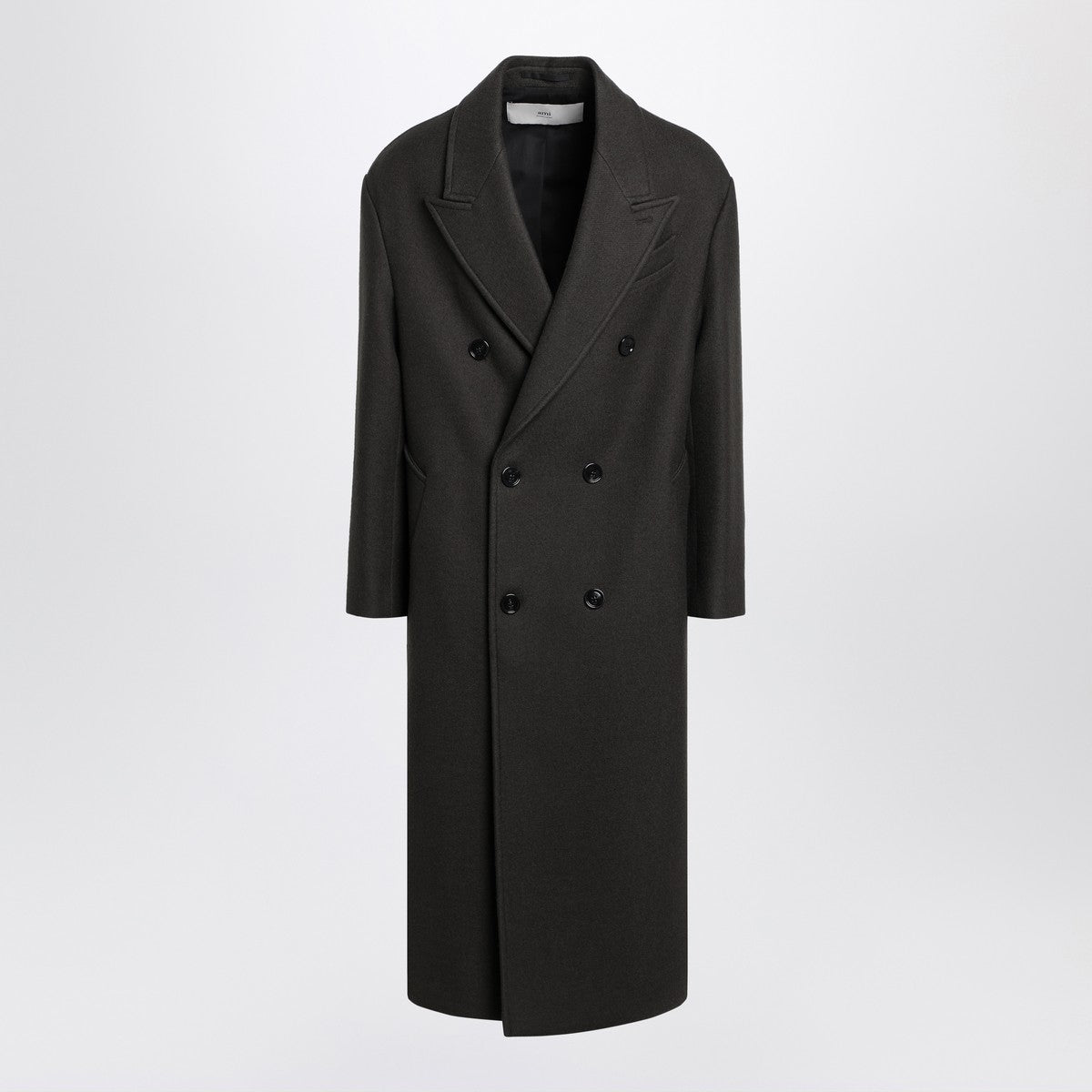 Ami Paris Anthracite grey double-breasted wool coat Ami Paris