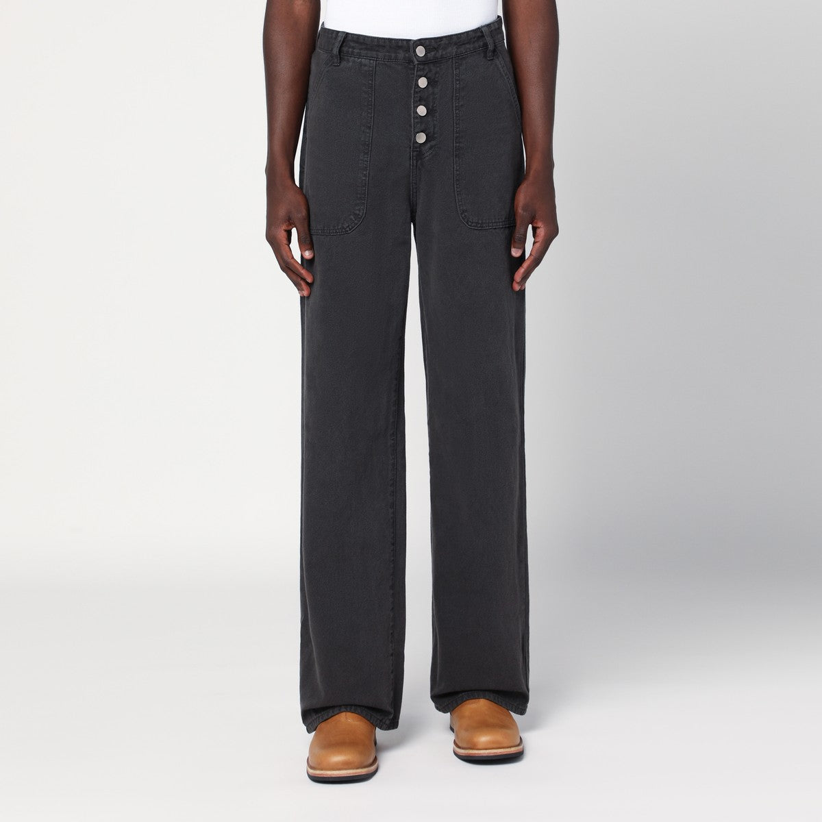 Basketcase Gallery Wide-leg Vintage Black denim pants Basketcase Gallery