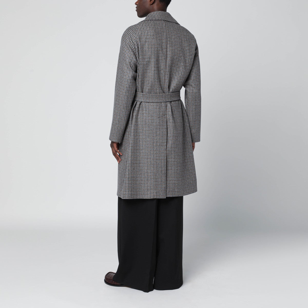 Tagliatore Houndstooth belt coat Tagliatore