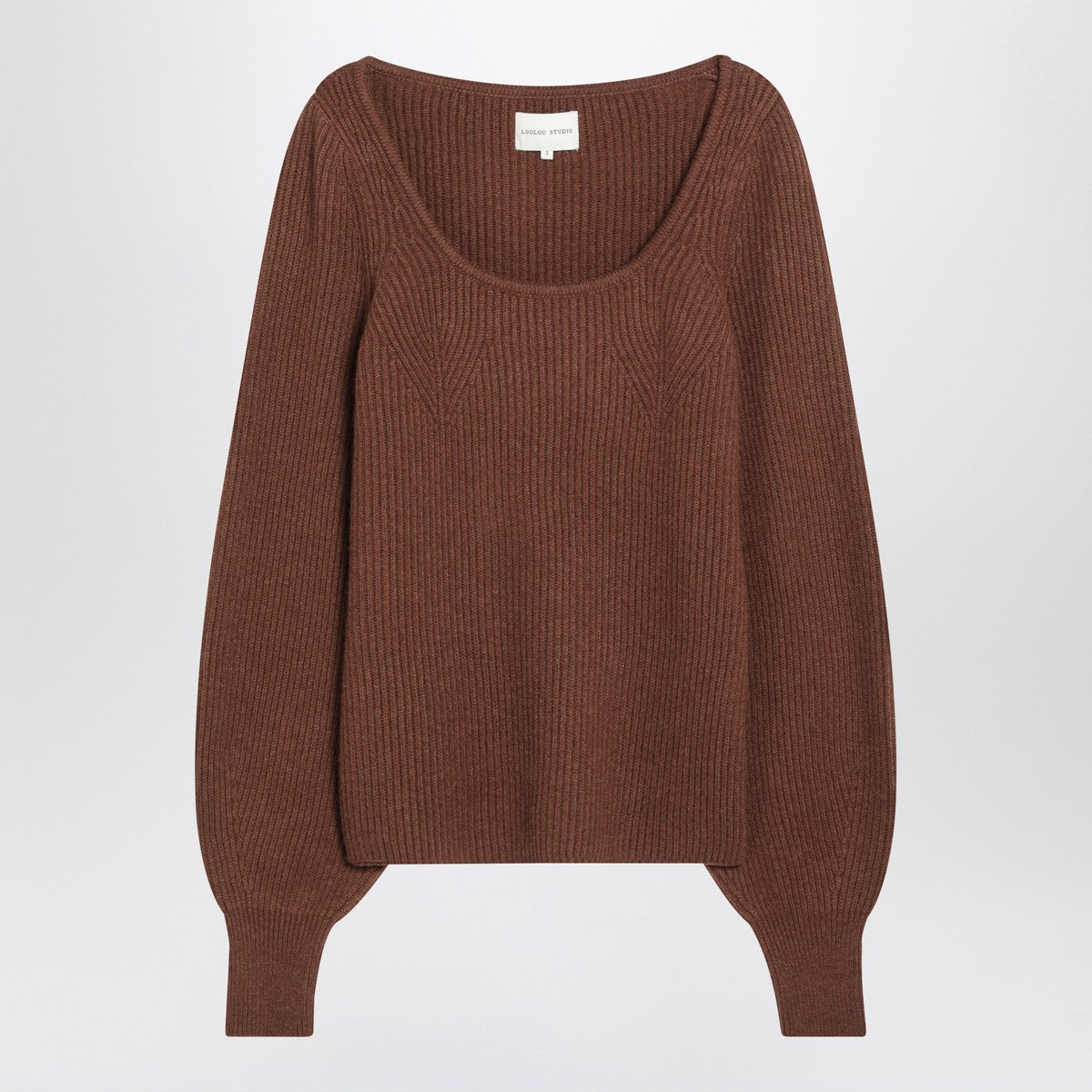 LouLou De Saison Brown ribbed cashmere jumper LouLou De Saison