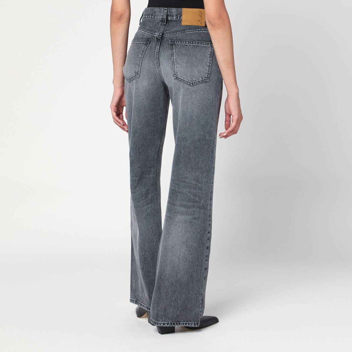 HAIKURE Grey washed effect Korea jeans Haikure