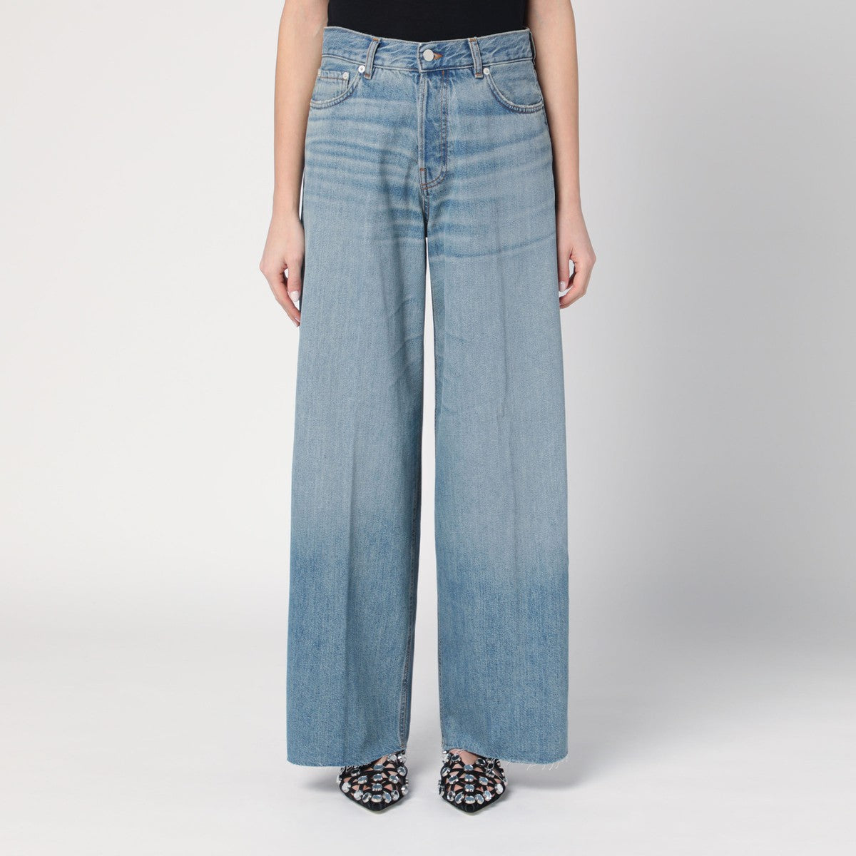HAIKURE Wide blue washed jeans Haikure