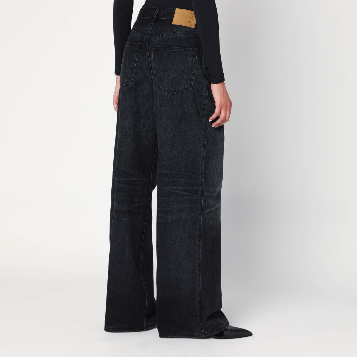 HAIKURE Wide Candy black denim jeans Haikure