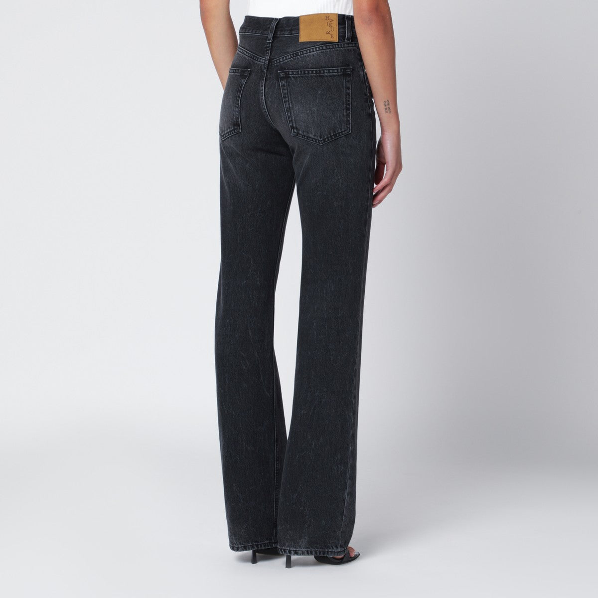 HAIKURE Black washed-effect Star jeans Haikure