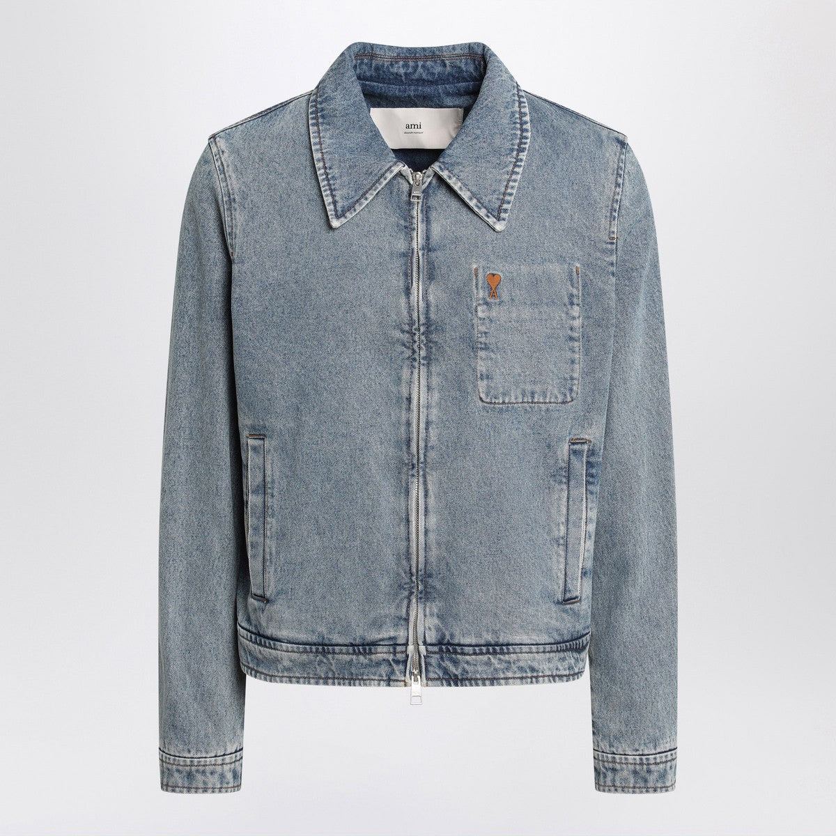 Ami Paris Denim zip-up Ami De Coeur jacket Ami Paris