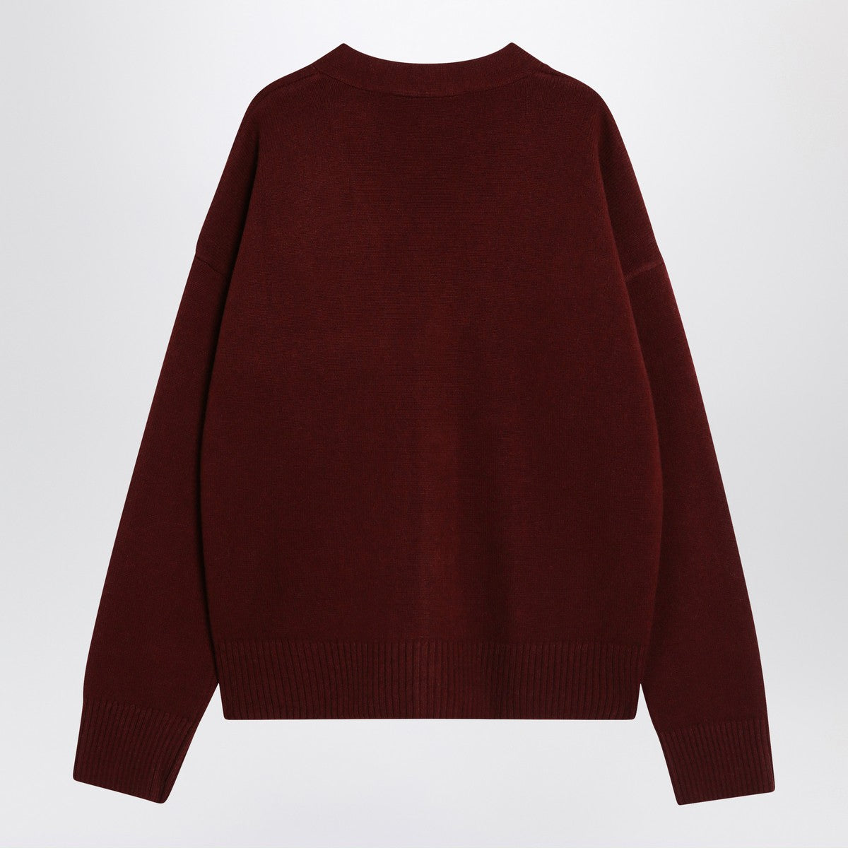 Ami Paris Cardigan Ami de Coeur cherry color in wool and cashmere Ami Paris