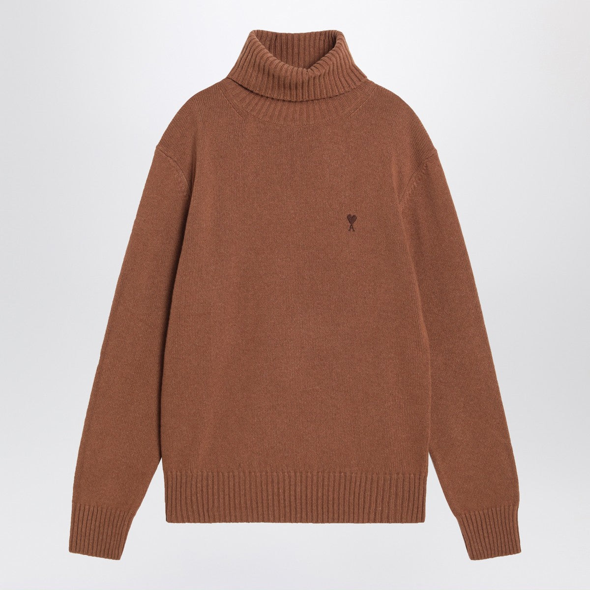 Ami Paris Hazelnut Ami De Coeur turtleneck sweater Ami Paris