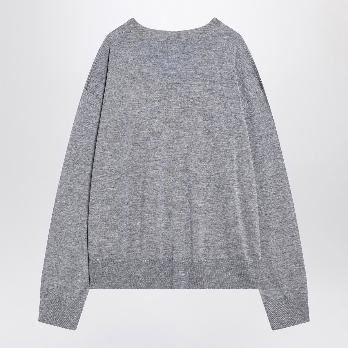 Ami Paris Gray Ami De Coeur sweater in wool and silk Ami Paris