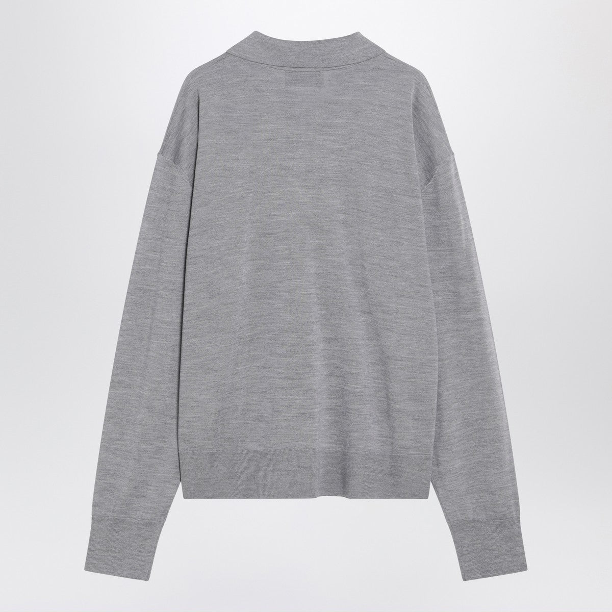 Ami Paris Grey wool and silk polo Ami De Coeur Ami Paris