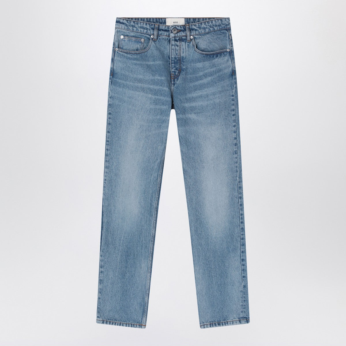 Ami Paris Light blue jeans with washed effect Ami Paris