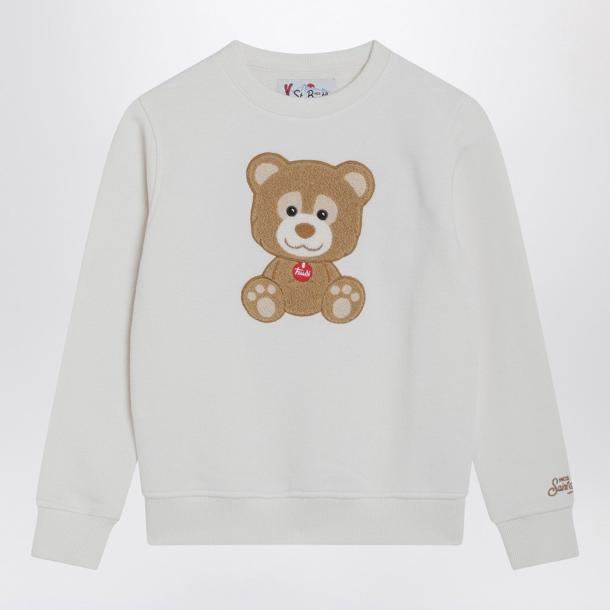 MC2 Saint Barth White sweatshirt with Trudi teddy bear MC2 Saint Barth