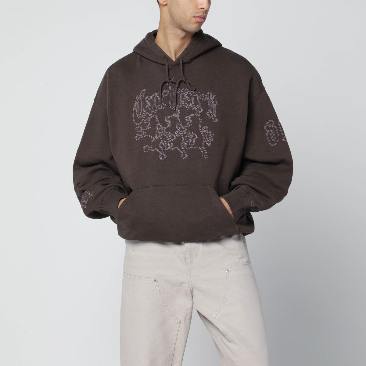 Carhartt WIP Hackwork hoodie in Vitola/Glassy Pink Carhartt WIP