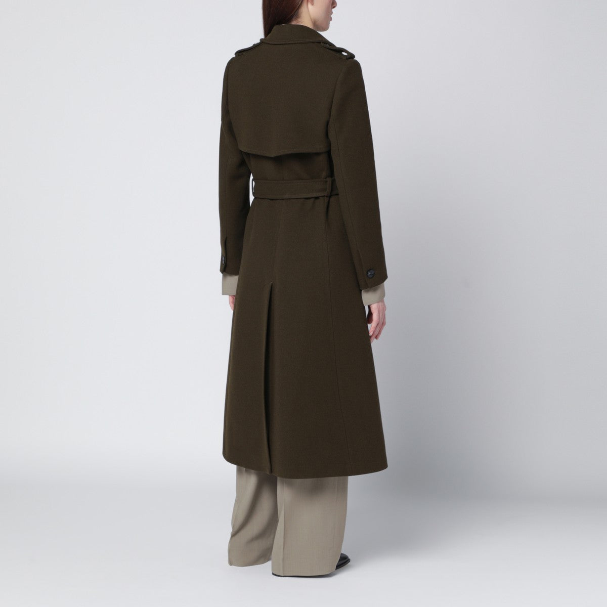 IVY OAK Khaki double-breasted coat Ivy Oak