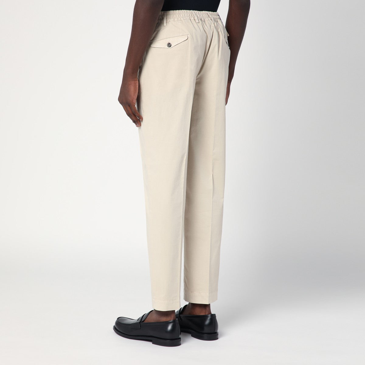 Santaniello Ivory cotton trousers Santaniello