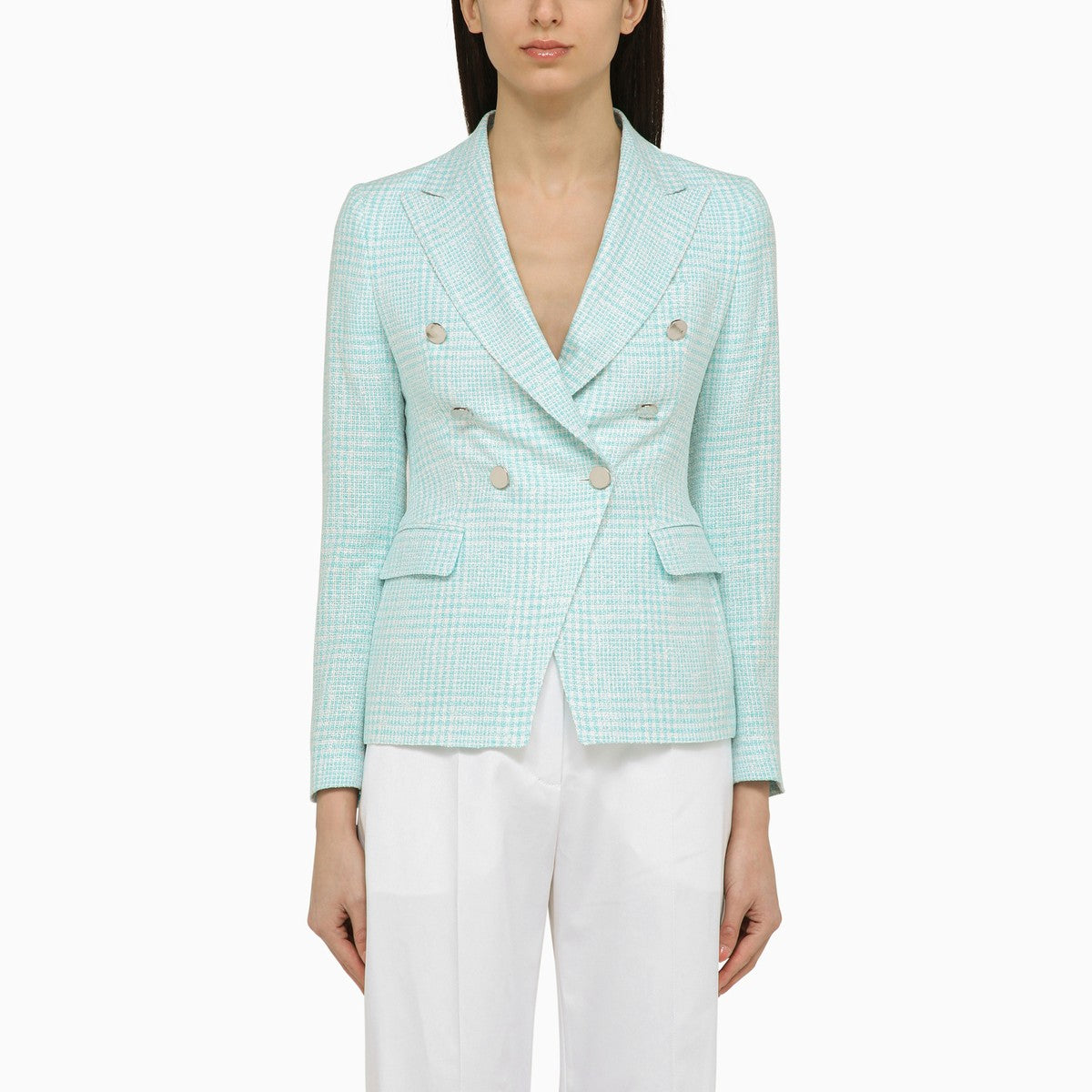 Tagliatore Light blue double-breasted jacket Tagliatore