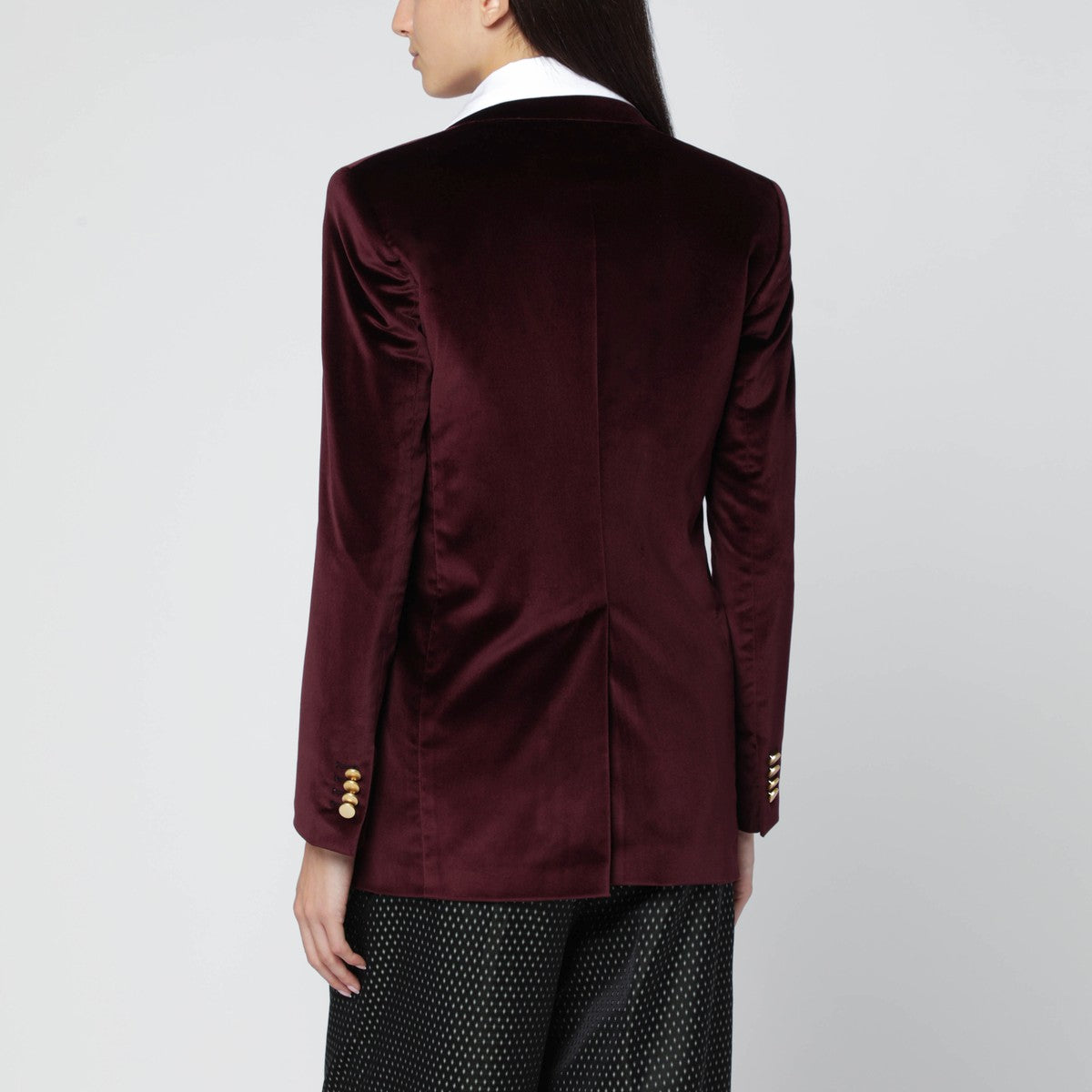 Tagliatore Bordeaux velvet double-breasted jacket Tagliatore