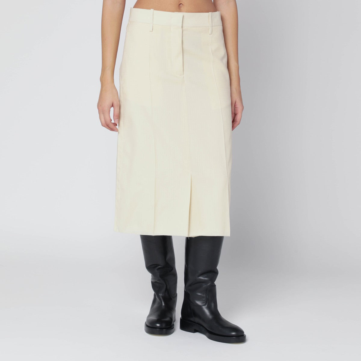 Jil Sander Vanilla-coloured wool skirt Jil Sander