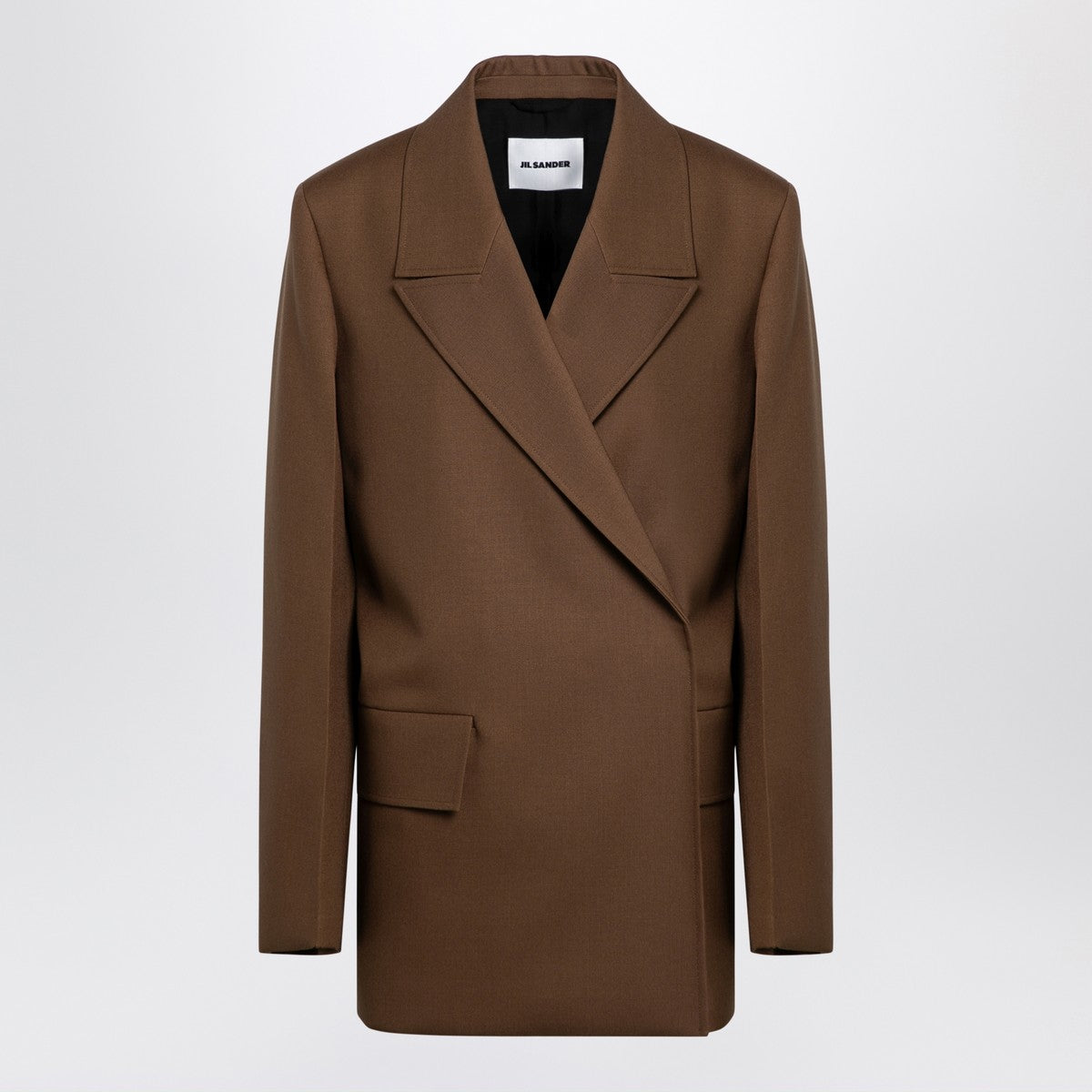 Jil Sander Brown wool double-breasted jacket Jil Sander