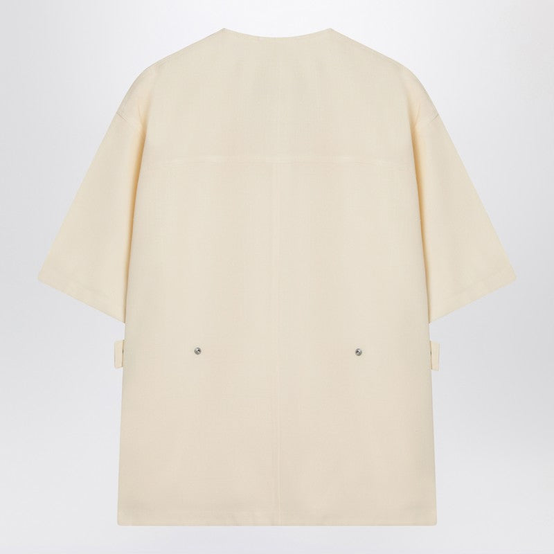 Jil Sander Ivory silk blend shirt jacket Jil Sander