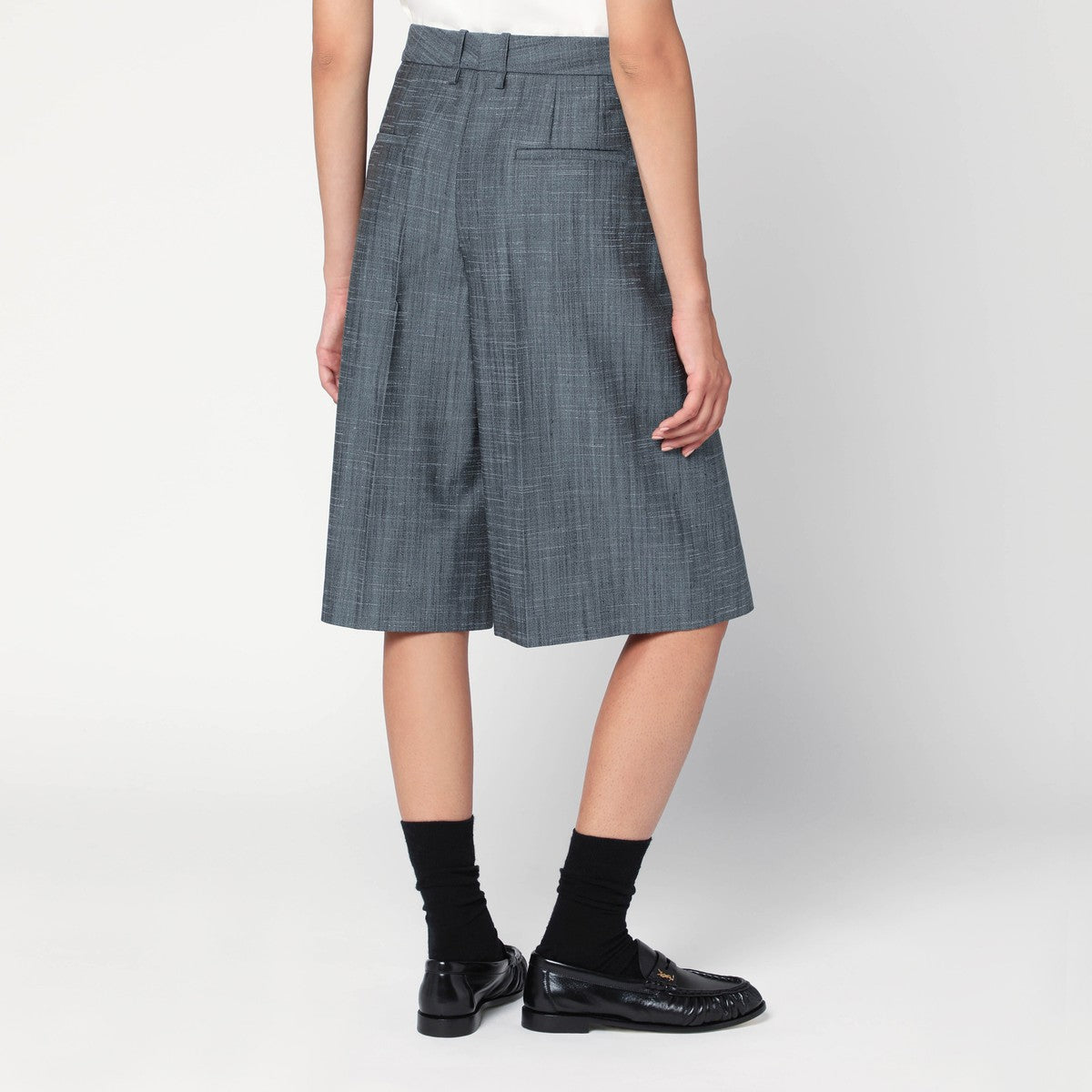 Jil Sander Bermuda in lana dark sky Jil Sander