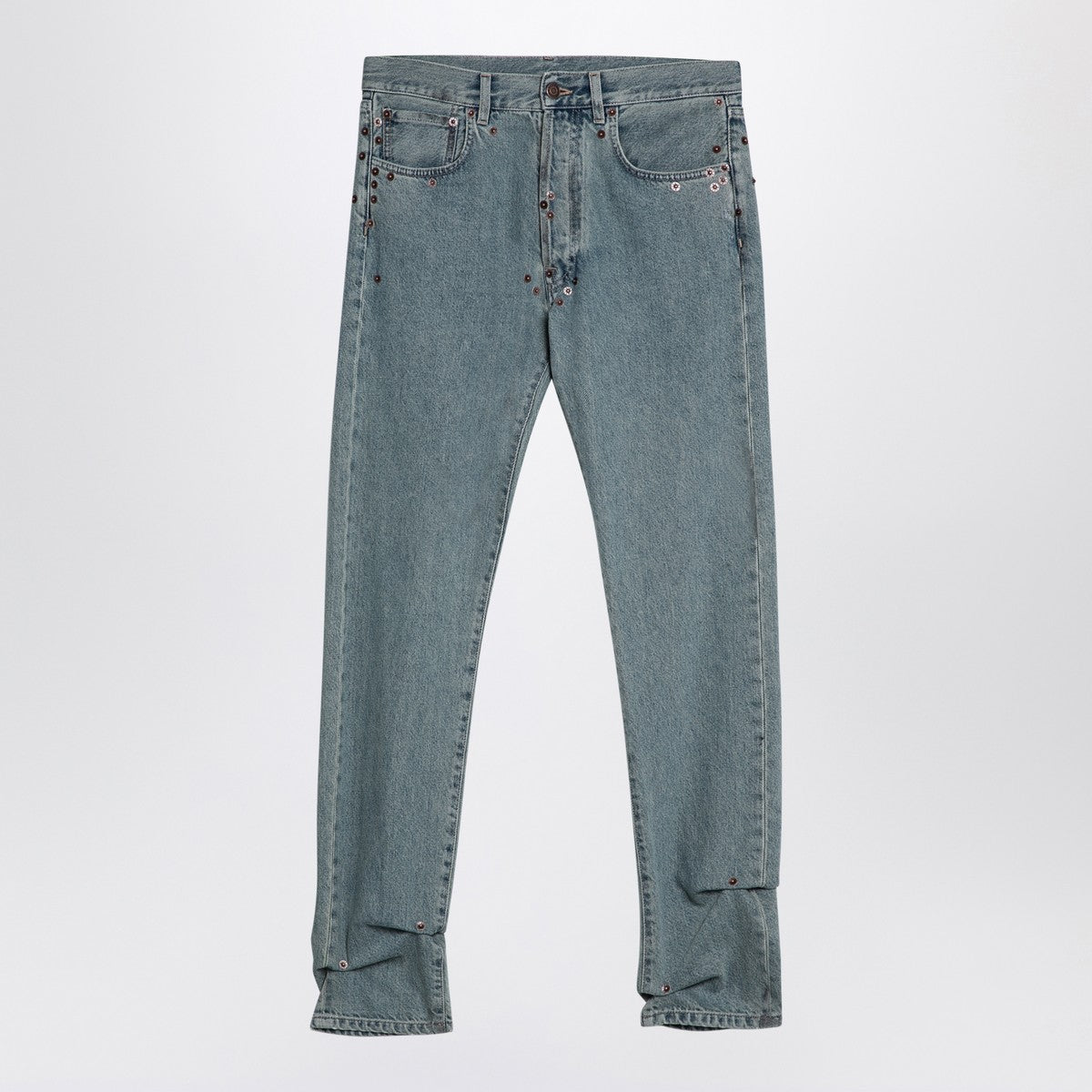 Moschino Light blue denim jeans with rivets Moschino