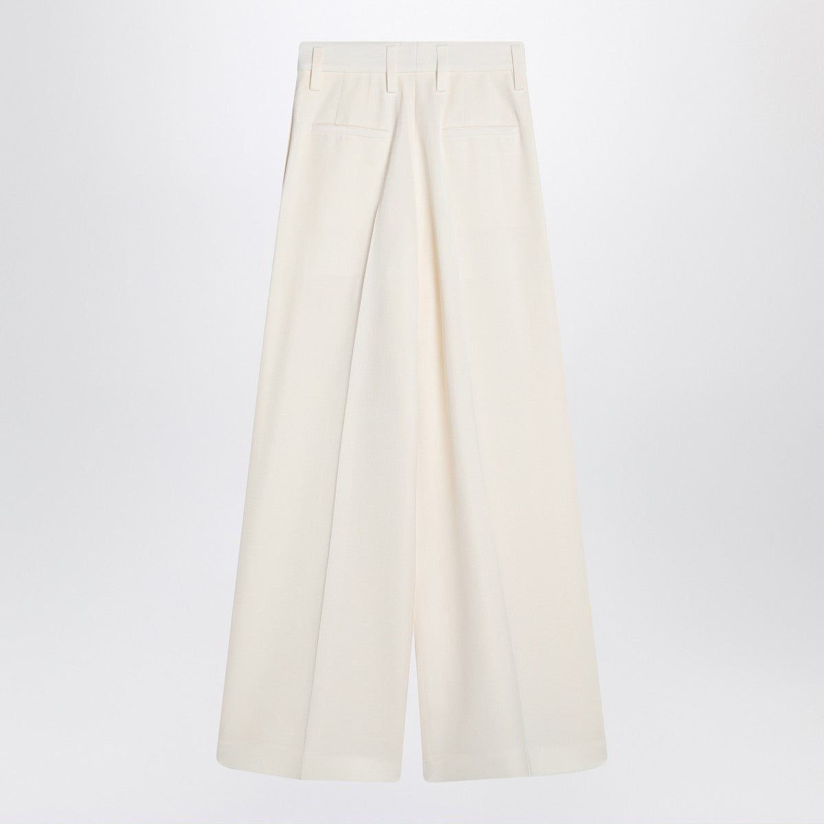 Jil Sander Wide cream trousers in silk blend Jil Sander